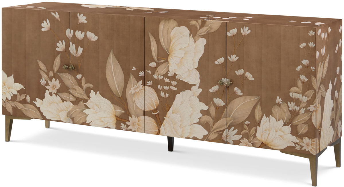 Bouquet sideboard in Toasted Cashew with 4 doors