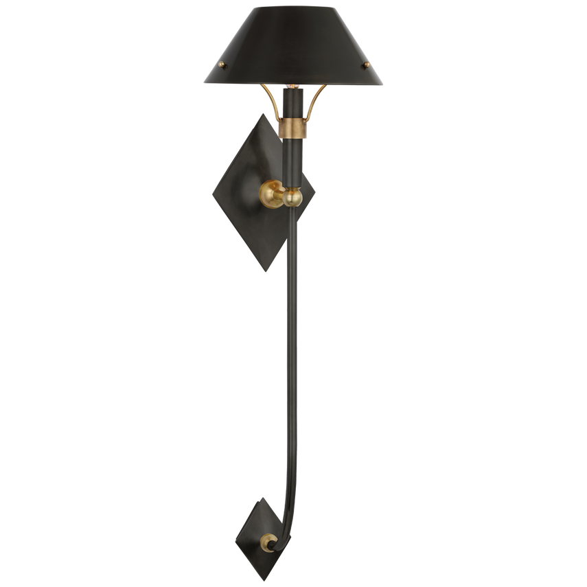 Turlington Wandleuchte – Bronze And Hand-Rubbed Antique Brass With Bronze Shade