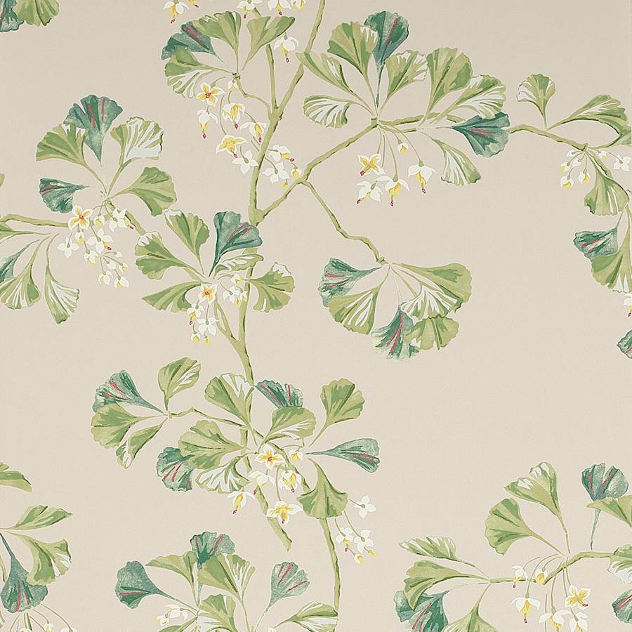 Colefax and Fowler Tapete Greenacre Forest Green