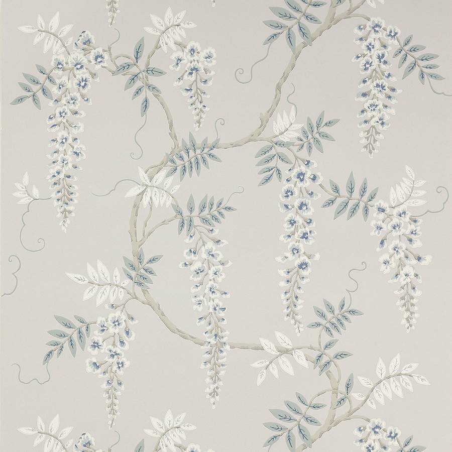 Colefax and Fowler Tapet Grayshott Silver Blue