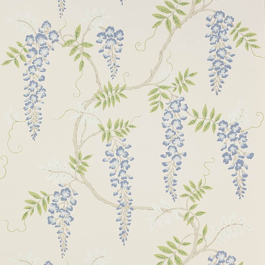 Colefax and Fowler Tapet Grayshott Blue Green