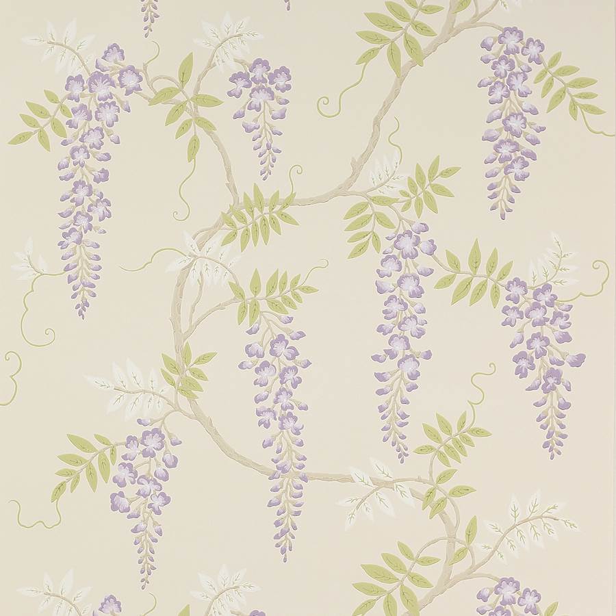Colefax and Fowler Tapet Grayshott Lilac Green