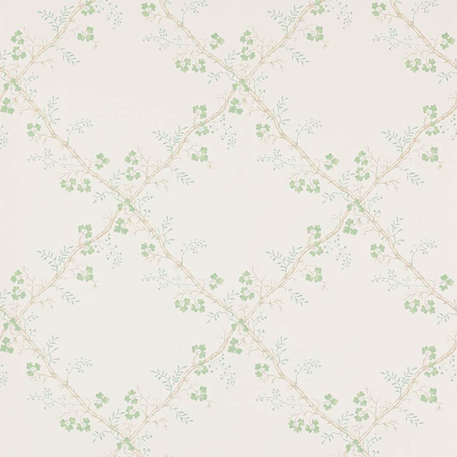 Colefax and Fowler Tapet Trefoil Trellis Celadon