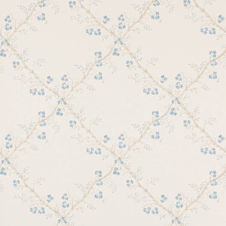 Colefax and Fowler Tapet Trefoil Trellis Blue