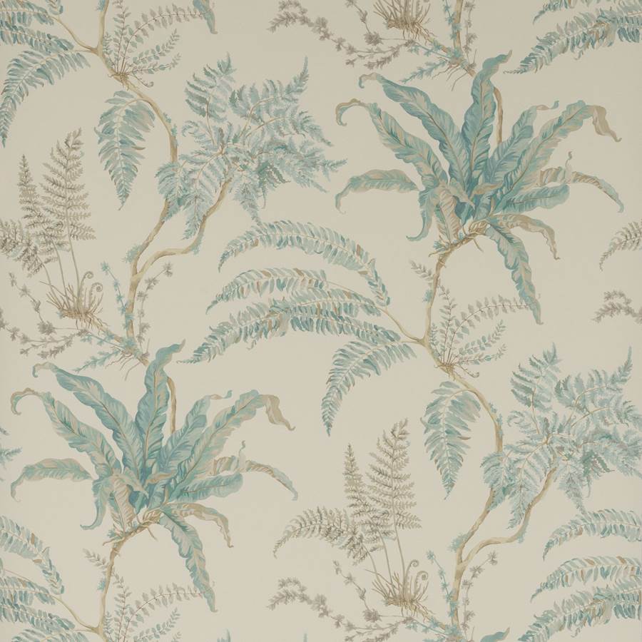 Colefax and Fowler Wallpaper Woodfern Aqua