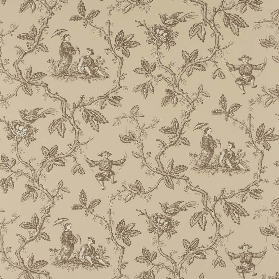 Colefax and Fowler Tapet Toile Chinoise Charcoal
