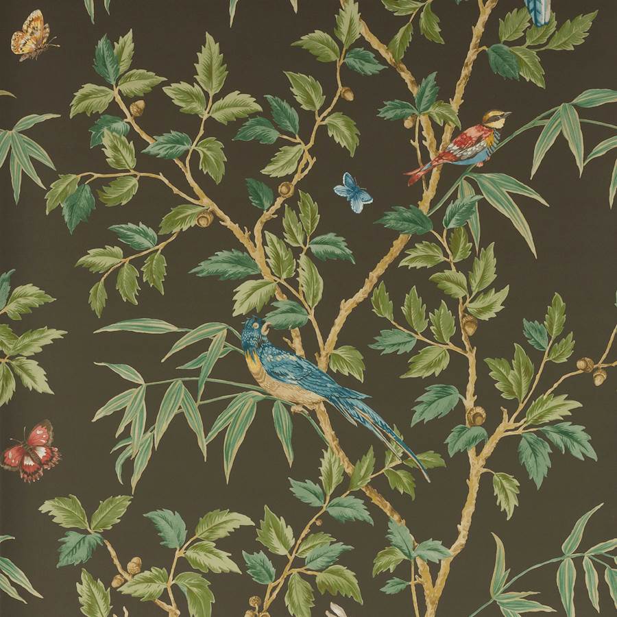Colefax and Fowler Wallpaper Ashdown Black