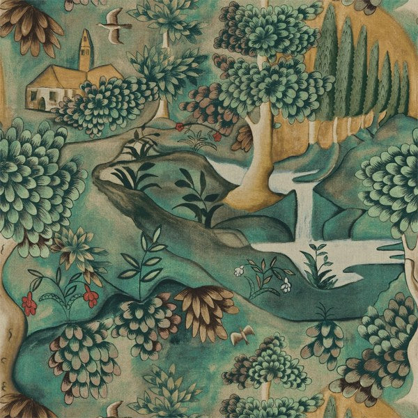 Verdure Tapestry Green — Zoffany fabric sample