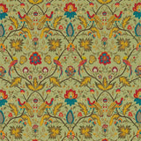 Zoffany Tyg Oiseaux de Paradis Embroidery Olivine