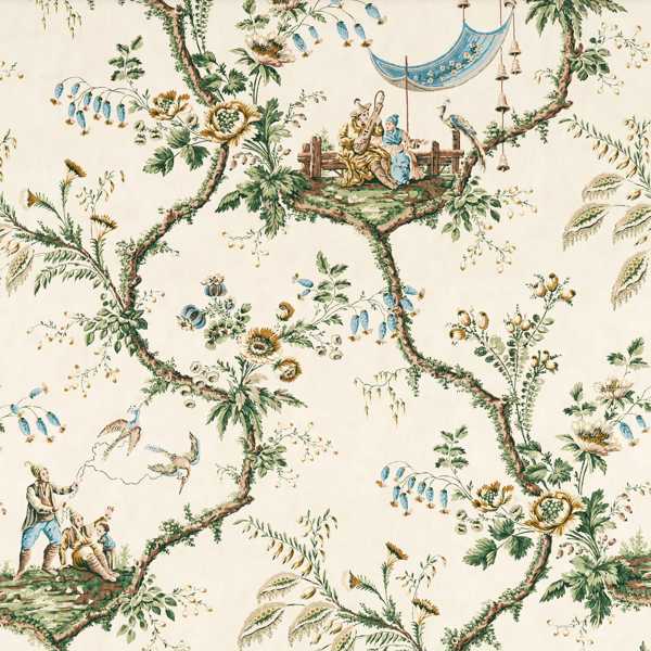 Zoffany Stoff Emperors Musician Evergreen