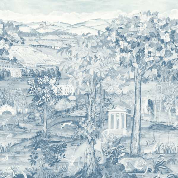 Zoffany Tapete Arcadian Thames Wedgwood Blue
