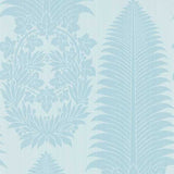 Zoffany Behang Marsdens Palm Damask Blue Stone