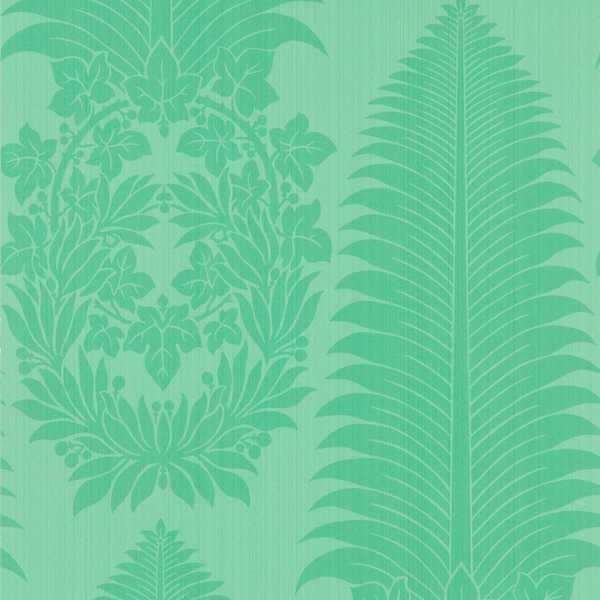 Zoffany Behang Marsdens Palm Damask Pale Poisen
