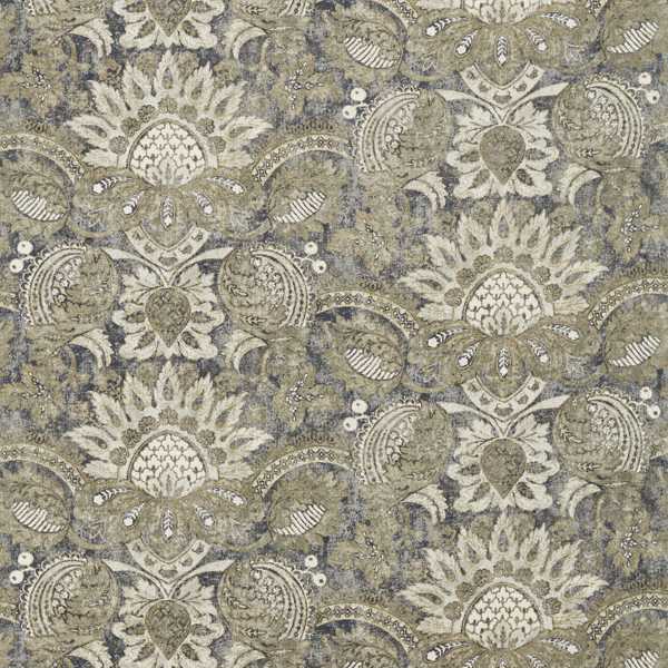Zoffany Fabric Pomegranate Print Gargoyle/Bone Black