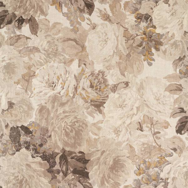Zoffany Fabric Rose Absolute Linen White Opal/ Mousseux