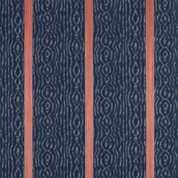 Lennox Stripe Indigo/Sunstone — Zoffany -kangasnäyte