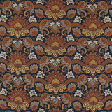 Pomegranate Velvet Indigo / Terracota — Zoffany fabric sample