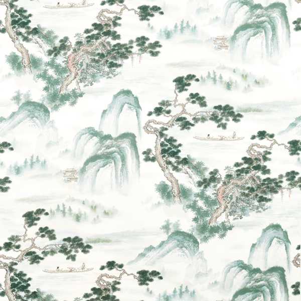 Floating Mountains Mineral — Zoffany fabric sample