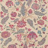 Kalamkari Indigo / Red — Zoffany -kangasnäyte