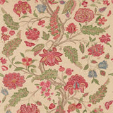 Kalamkari Red / Green — Zoffany -kangasnäyte