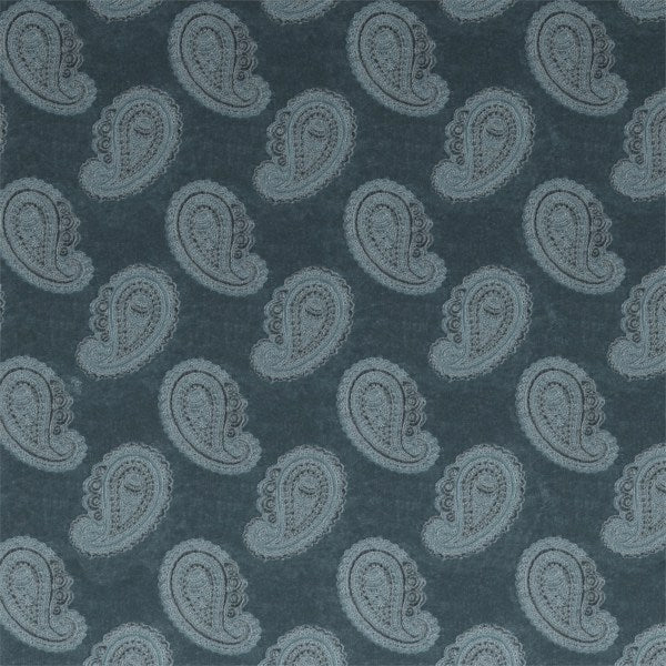 Orissa Velvet Azure — Zoffany Stoffmuster