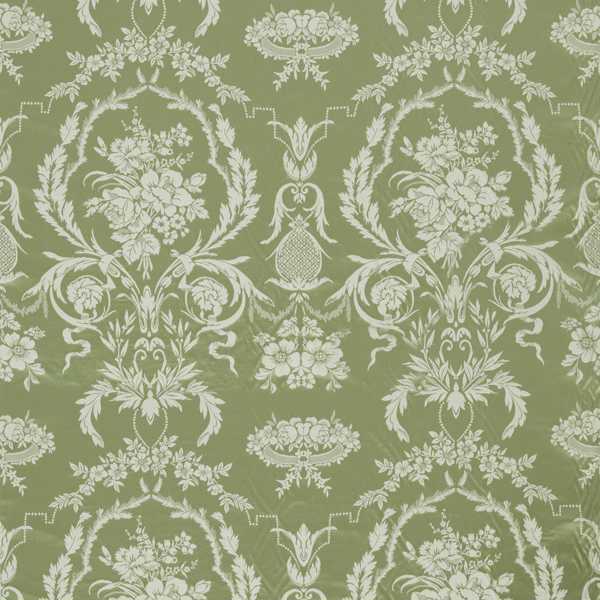 Zoffany Stof Arabesque Silk Pale Olive
