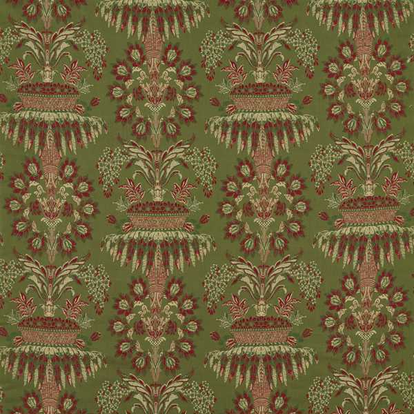 Zoffany Stof Long Gallery Brocade Olivine/Russet