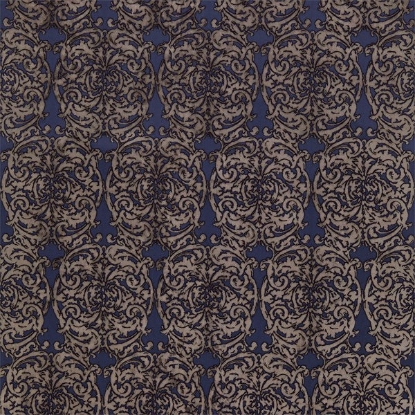 Tespi Indigo/Taupe — Zoffany tygprov