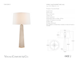 Adeline Large Quatrefoil Table Lamp — Suzanne Kasler for Visual Comfort & Co. dimension drawing