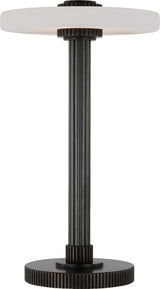 Aran 9" Rechargeable Tafellamp — Visual Comfort — Bronze and Alabaster
