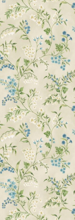 Osborne and Little Tapet Almora Indigo blue green
