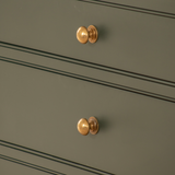 Cotswold Schrankknopf, Pilzform — Antikmessing. Design by Thomas Ford & Sons.