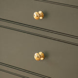 Cotswold Schrankknopf, Pilzform — Raumbild, Polished brass unlacquered