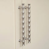 Grove Bamboo Cabinet Handle — room setting, Satin chrome plate