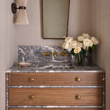 Grove Bamboo Skåpsknopp — miljöbild, Satin brass unlacquered