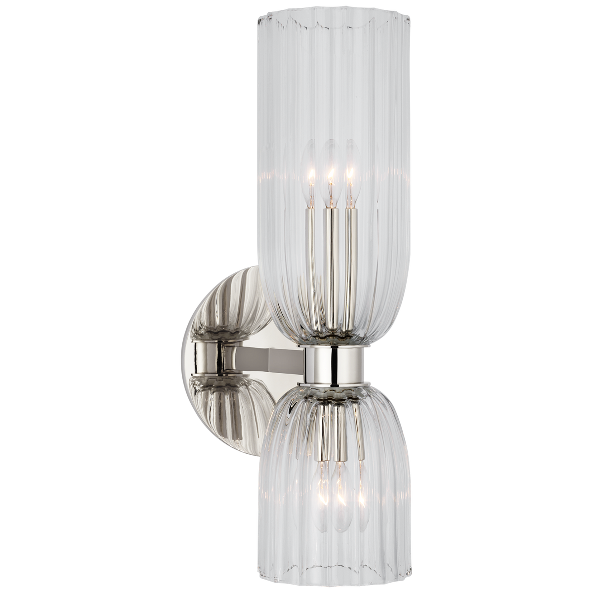 Asalea 16" Double Bath Polished Nickel -seinävalaisin