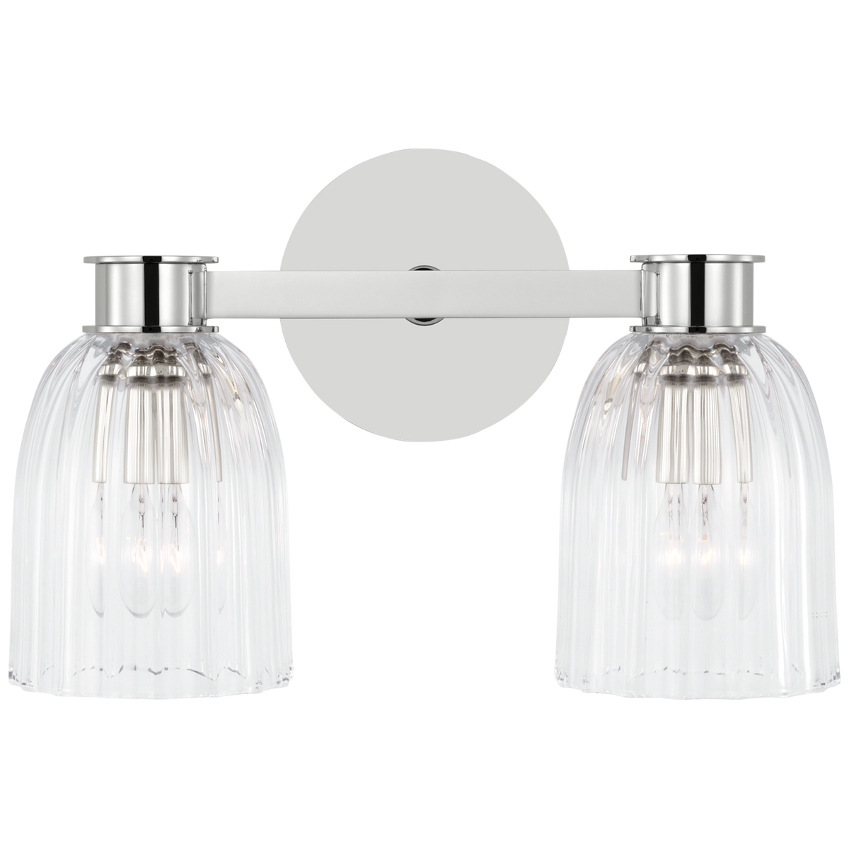 Asalea Double Wandleuchte Polished Nickel