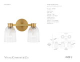 Asalea Double Wandleuchte Maßskizze