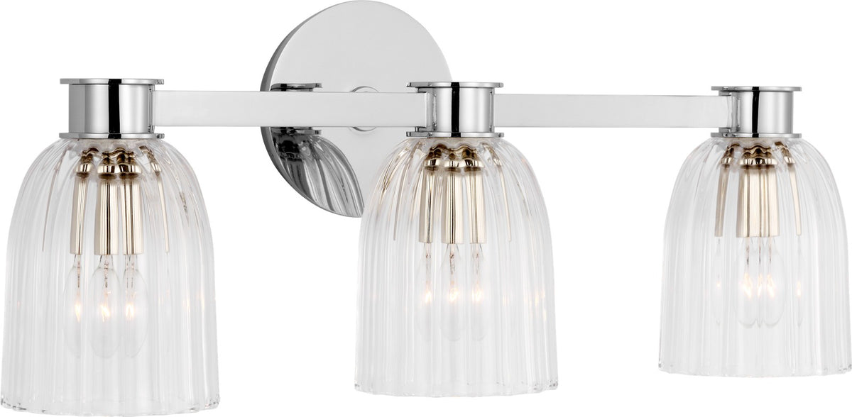Asalea Triple Vanity Light Wall Light Polished Nickel