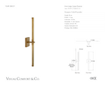 Axis Large Linear Wandlamp — Kelly Wearstler for Visual Comfort & Co. maatschets