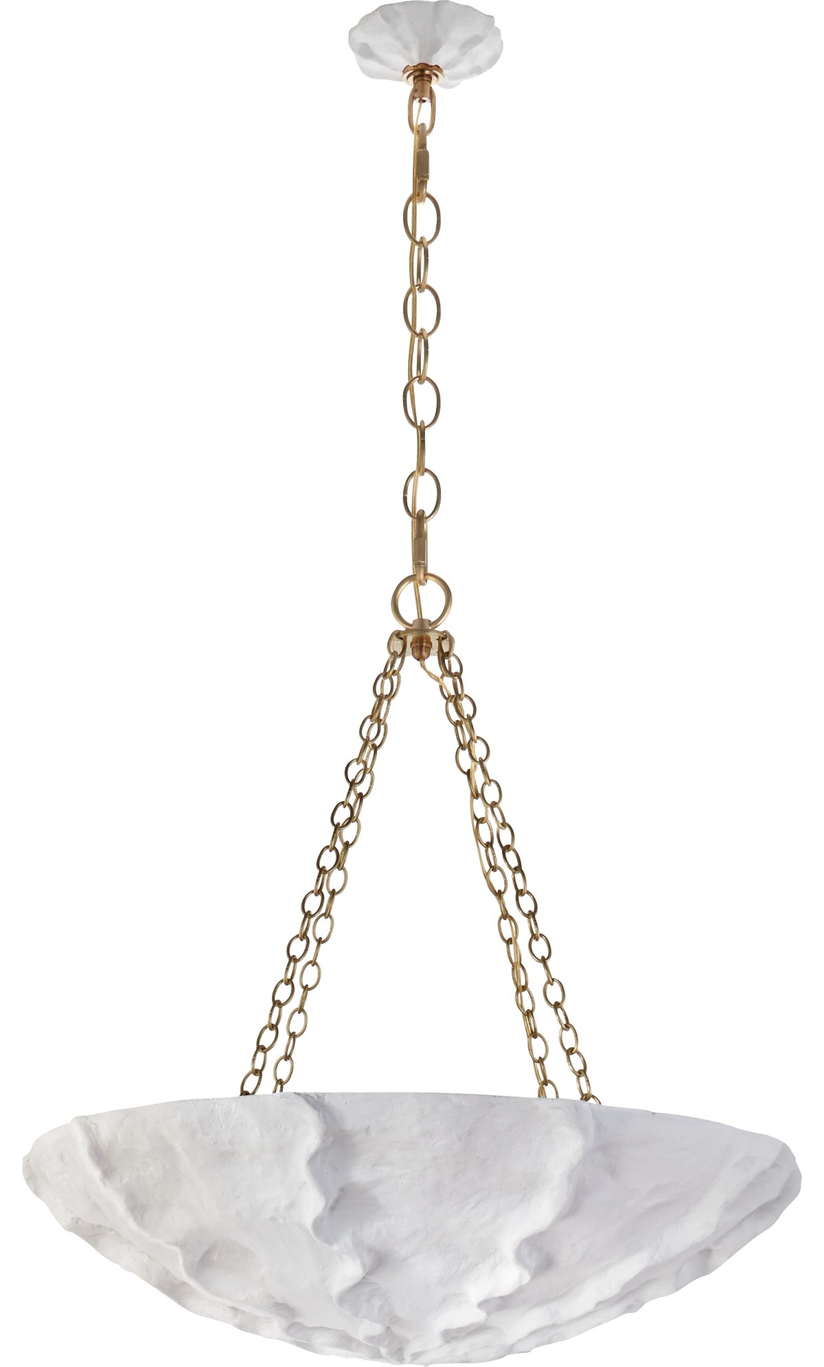 Benit Medium Sculpted Chandelier Plaster White