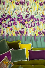 Black Tulips room setting — Pierre Frey wallpaper