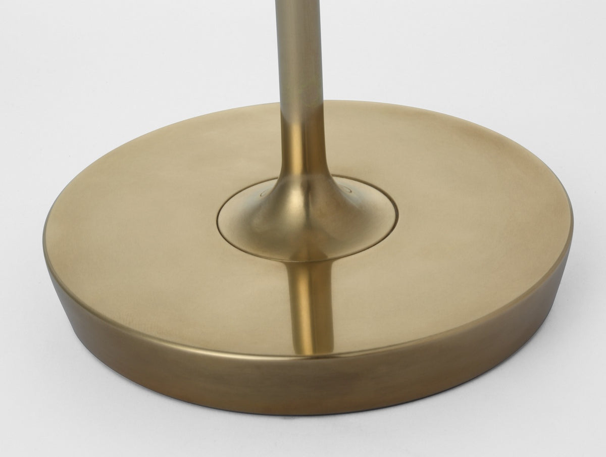 Blaze 12" Rechargeable Bordslampa — Waterford for Visual Comfort & Co. — Natural Brass with Clear Crystal detaljbild