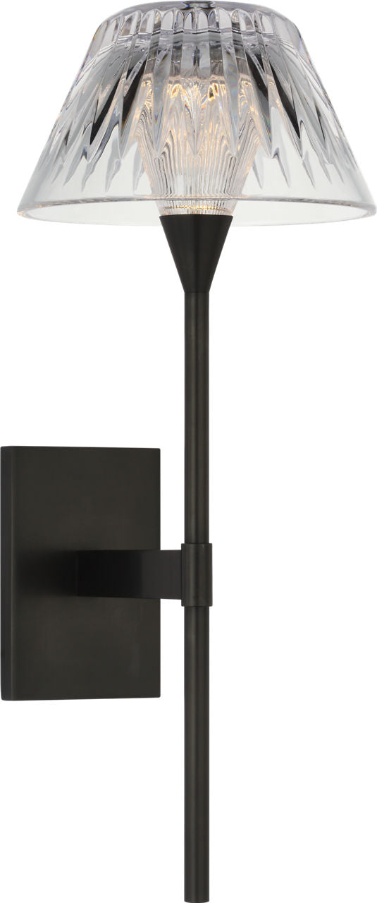 Blaze 14" Vägglampa — Waterford for Visual Comfort & Co. — Bronze with Clear Crystal detaljbild
