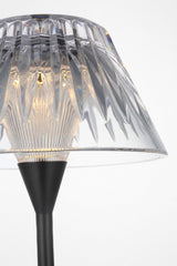 Blaze 16" Rechargeable Bordslampa — Waterford for Visual Comfort & Co. — Bronze with Clear Crystal detaljbild