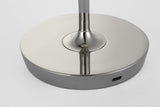 Blaze 16" Rechargeable Bordslampa — Waterford for Visual Comfort & Co. — Polished Nickel with Clear Crystal detaljbild