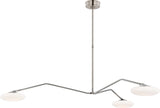 Brindille Extra Large Three Light Kronleuchter Polished Nickel