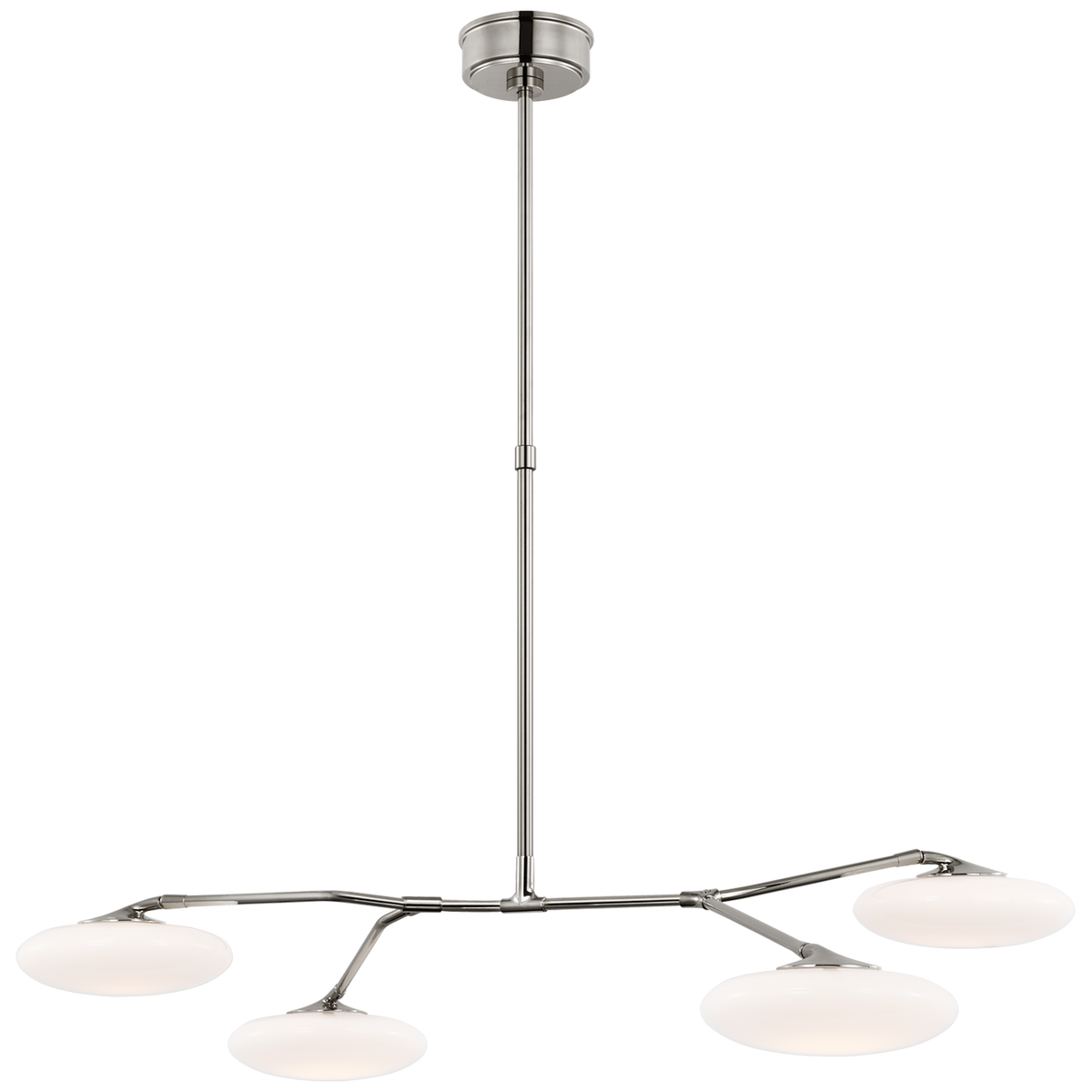 Brindille Large Four Light Kronleuchter Polished Nickel