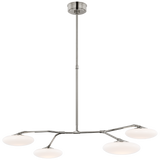 Brindille Large Four Light Kronleuchter Polished Nickel