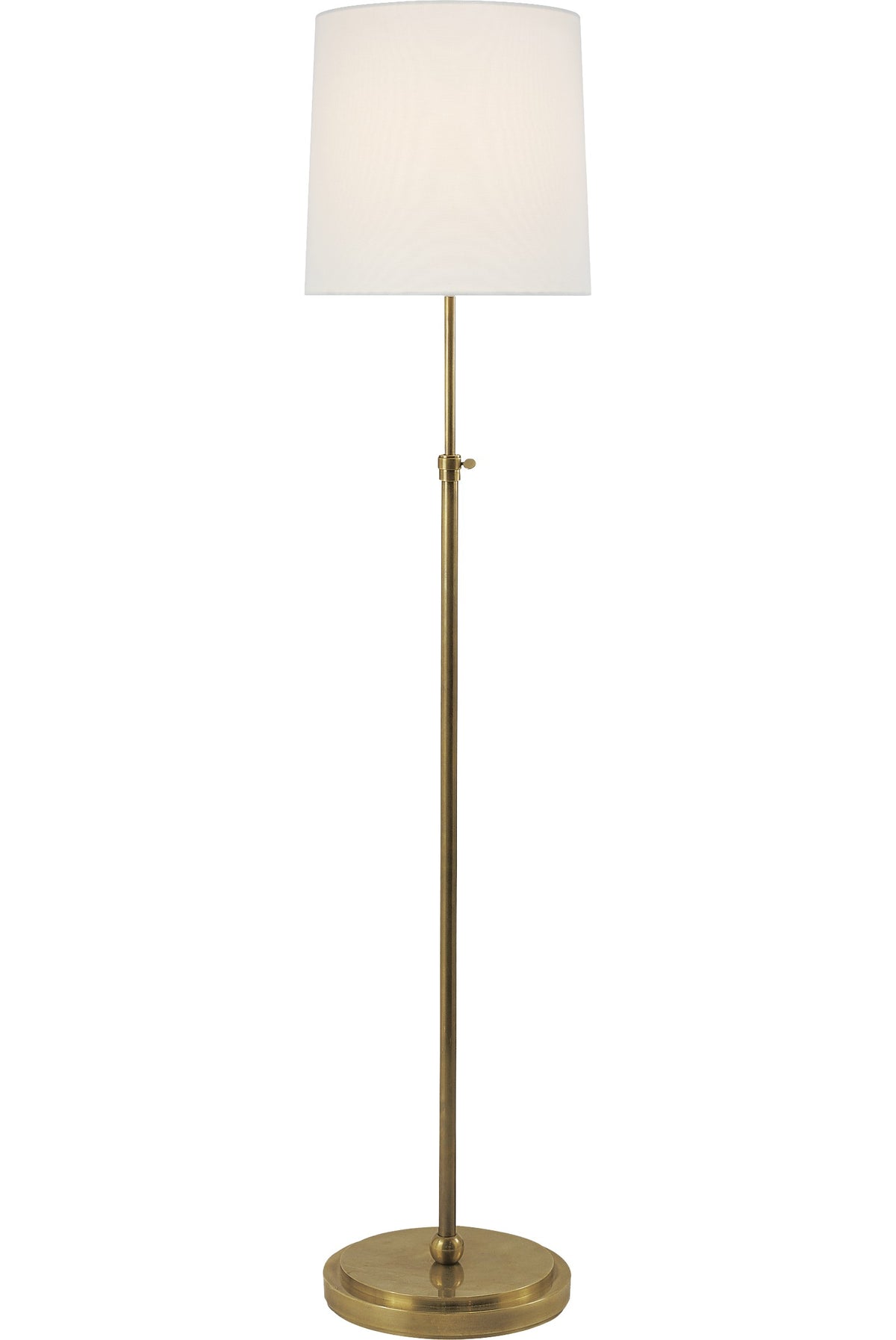 Bryant Vloerlamp — Thomas O'Brien for Visual Comfort & Co. — Hand-Rubbed Antique Brass with Linen Shade